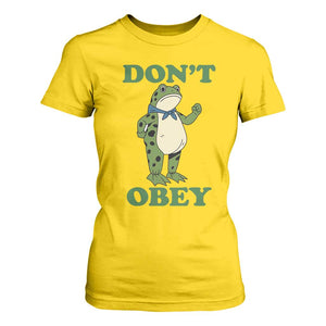Don't Obey Portland Frog T Shirt For Women Resist Inflatable Frogs Protest TS02 Daisy Print Your Wear