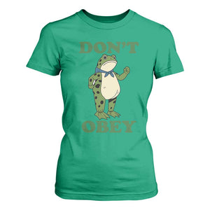 Don't Obey Portland Frog T Shirt For Women Resist Inflatable Frogs Protest TS02 Irish Green Print Your Wear