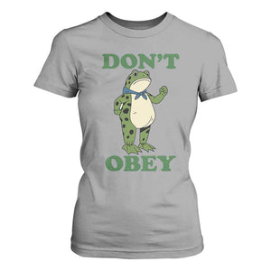 Don't Obey Portland Frog T Shirt For Women Resist Inflatable Frogs Protest TS02 Sport Gray Print Your Wear