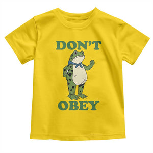 Don't Obey Portland Frog Toddler T Shirt Resist Inflatable Frogs Protest TS02 Daisy Print Your Wear