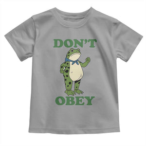 Don't Obey Portland Frog Toddler T Shirt Resist Inflatable Frogs Protest TS02 Sport Gray Print Your Wear
