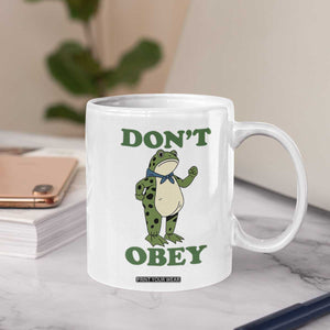 Don't Obey Portland Frog Coffee Mug Resist Inflatable Frogs Protest TS02 Print Your Wear