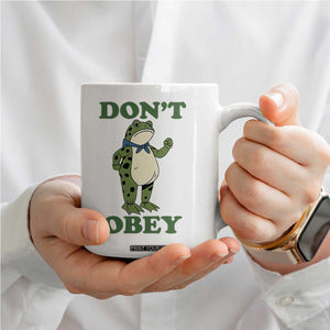 Don't Obey Portland Frog Coffee Mug Resist Inflatable Frogs Protest TS02 Print Your Wear