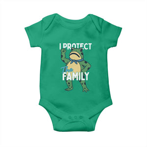 Activist Portland Frog Baby Onesie I Protect the Family Protest Statement TS02 Irish Green Print Your Wear