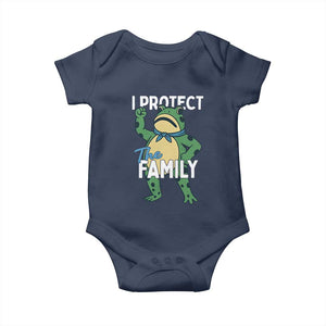 Activist Portland Frog Baby Onesie I Protect the Family Protest Statement TS02 Navy Print Your Wear