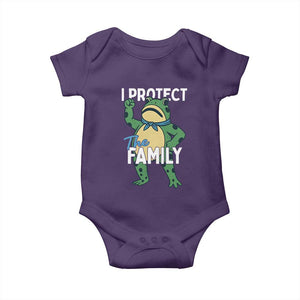 Activist Portland Frog Baby Onesie I Protect the Family Protest Statement TS02 Purple Print Your Wear