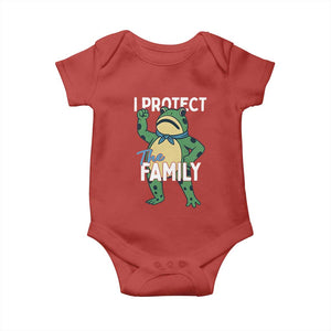 Activist Portland Frog Baby Onesie I Protect the Family Protest Statement TS02 Red Print Your Wear