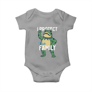 Activist Portland Frog Baby Onesie I Protect the Family Protest Statement TS02 Sport Gray Print Your Wear