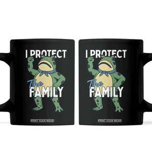 Activist Portland Frog Coffee Mug I Protect the Family Protest Statement TS02 Black Print Your Wear