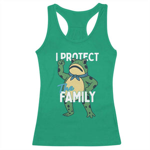 Activist Portland Frog Racerback Tank Top I Protect the Family Protest Statement TS02 Irish Green Print Your Wear
