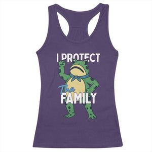 Activist Portland Frog Racerback Tank Top I Protect the Family Protest Statement TS02 Purple Print Your Wear