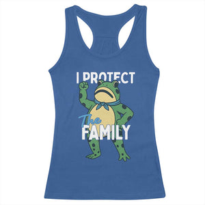 Activist Portland Frog Racerback Tank Top I Protect the Family Protest Statement TS02 Royal Blue Print Your Wear