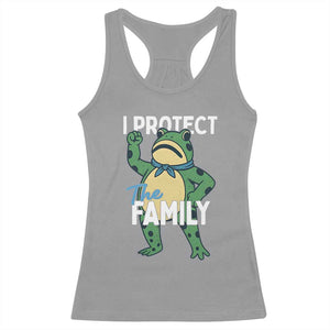 Activist Portland Frog Racerback Tank Top I Protect the Family Protest Statement TS02 Sport Gray Print Your Wear