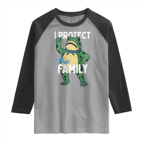 Activist Portland Frog Raglan Shirt I Protect the Family Protest Statement TS02 Sport Gray Black Print Your Wear