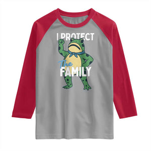 Activist Portland Frog Raglan Shirt I Protect the Family Protest Statement TS02 Sport Gray Red Print Your Wear