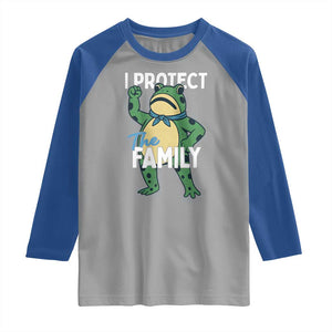 Activist Portland Frog Raglan Shirt I Protect the Family Protest Statement TS02 Sport Gray Royal Print Your Wear