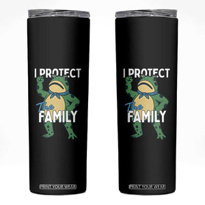 Activist Portland Frog Skinny Tumbler I Protect the Family Protest Statement TS02 Black Print Your Wear