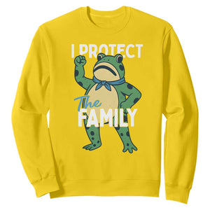 Activist Portland Frog Sweatshirt I Protect the Family Protest Statement TS02 Daisy Print Your Wear