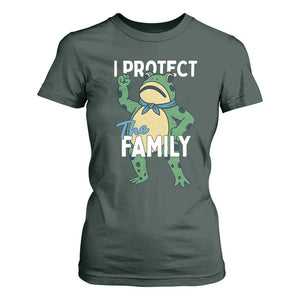 Activist Portland Frog T Shirt For Women I Protect the Family Protest Statement TS02 Dark Forest Green Print Your Wear
