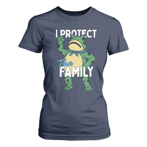 Activist Portland Frog T Shirt For Women I Protect the Family Protest Statement TS02 Navy Print Your Wear