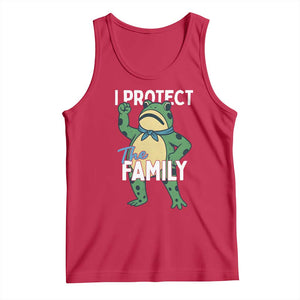 Activist Portland Frog Tank Top I Protect the Family Protest Statement TS02 Red Print Your Wear