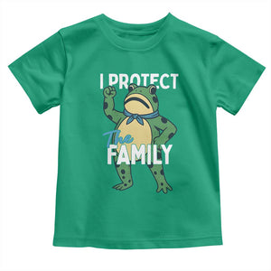 Activist Portland Frog Toddler T Shirt I Protect the Family Protest Statement TS02 Irish Green Print Your Wear