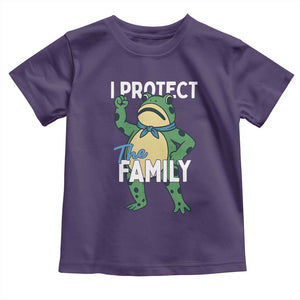 Activist Portland Frog Toddler T Shirt I Protect the Family Protest Statement TS02 Purple Print Your Wear