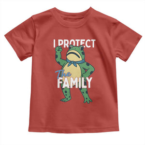 Activist Portland Frog Toddler T Shirt I Protect the Family Protest Statement TS02 Red Print Your Wear