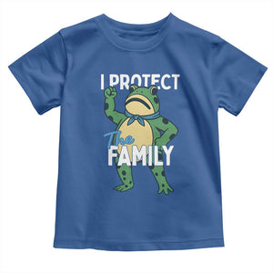 Activist Portland Frog Toddler T Shirt I Protect the Family Protest Statement TS02 Royal Blue Print Your Wear