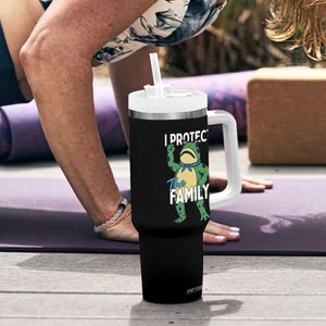Activist Portland Frog Tumbler With Handle I Protect the Family Protest Statement TS02 Print Your Wear