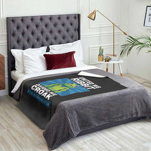 Patriotic Protest Portland Frog Throw Blanket United We Ribbit Divided We Croak Resist TS02 Print Your Wear
