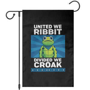 Patriotic Protest Portland Frog Garden Flag United We Ribbit Divided We Croak Resist TS02 Black Print Your Wear