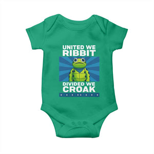 Patriotic Protest Portland Frog Baby Onesie United We Ribbit Divided We Croak Resist TS02 Irish Green Print Your Wear