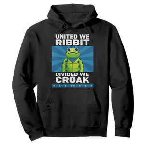 Patriotic Protest Portland Frog Hoodie United We Ribbit Divided We Croak Resist TS02 Black Print Your Wear