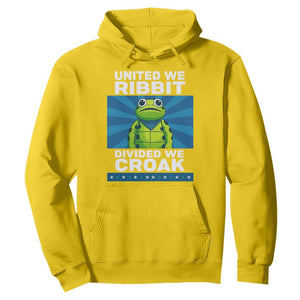 Patriotic Protest Portland Frog Hoodie United We Ribbit Divided We Croak Resist TS02 Daisy Print Your Wear