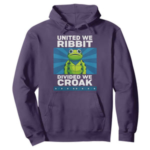 Patriotic Protest Portland Frog Hoodie United We Ribbit Divided We Croak Resist TS02 Purple Print Your Wear