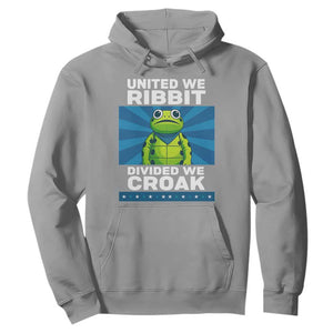 Patriotic Protest Portland Frog Hoodie United We Ribbit Divided We Croak Resist TS02 Sport Gray Print Your Wear