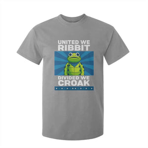 Patriotic Protest Portland Frog T Shirt For Kid United We Ribbit Divided We Croak Resist TS02 Sport Gray Print Your Wear