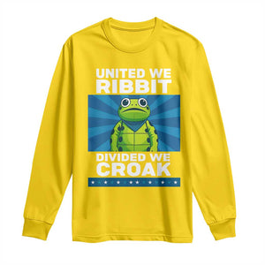 Patriotic Protest Portland Frog Long Sleeve Shirt United We Ribbit Divided We Croak Resist TS02 Daisy Print Your Wear