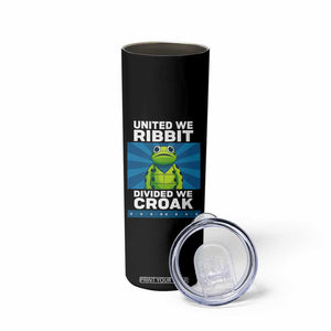 Patriotic Protest Portland Frog Skinny Tumbler United We Ribbit Divided We Croak Resist TS02 Print Your Wear