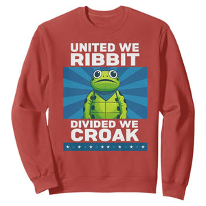 Patriotic Protest Portland Frog Sweatshirt United We Ribbit Divided We Croak Resist TS02 Red Print Your Wear