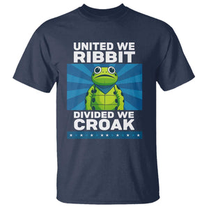 Patriotic Protest Portland Frog T Shirt United We Ribbit Divided We Croak Resist TS02 Navy Print Your Wear
