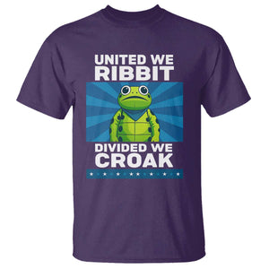 Patriotic Protest Portland Frog T Shirt United We Ribbit Divided We Croak Resist TS02 Purple Print Your Wear