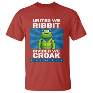 Patriotic Protest Portland Frog T Shirt United We Ribbit Divided We Croak Resist TS02 Red Print Your Wear
