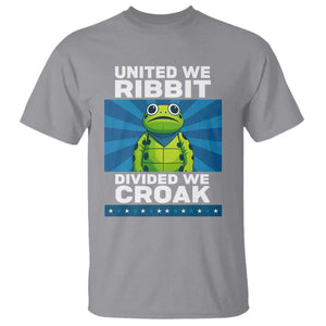 Patriotic Protest Portland Frog T Shirt United We Ribbit Divided We Croak Resist TS02 Sport Gray Print Your Wear