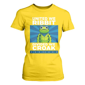 Patriotic Protest Portland Frog T Shirt For Women United We Ribbit Divided We Croak Resist TS02 Daisy Print Your Wear