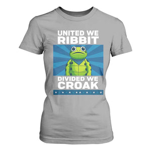 Patriotic Protest Portland Frog T Shirt For Women United We Ribbit Divided We Croak Resist TS02 Sport Gray Print Your Wear