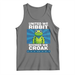 Patriotic Protest Portland Frog Tank Top United We Ribbit Divided We Croak Resist TS02 Black Heather Print Your Wear