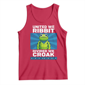 Patriotic Protest Portland Frog Tank Top United We Ribbit Divided We Croak Resist TS02 Red Print Your Wear