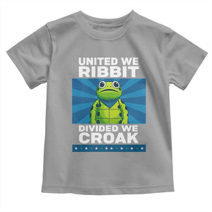 Patriotic Protest Portland Frog Toddler T Shirt United We Ribbit Divided We Croak Resist TS02 Sport Gray Print Your Wear